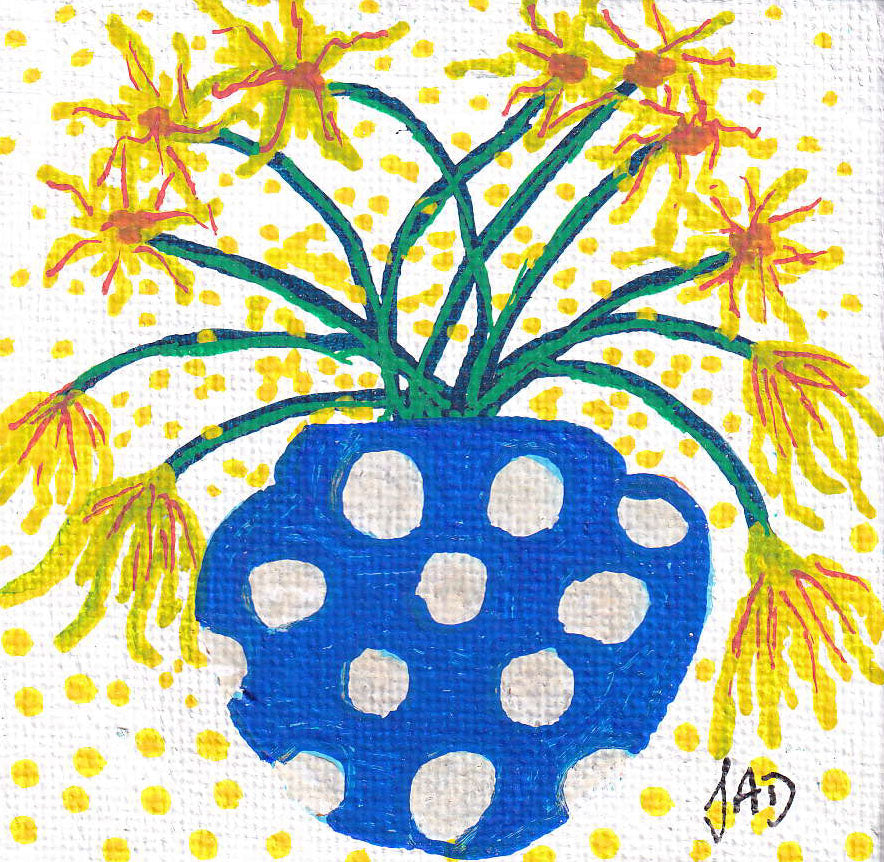 3" x 3" Original Artwork on Canvas - 11 - 50% off Christmas Sale - Now $12.50