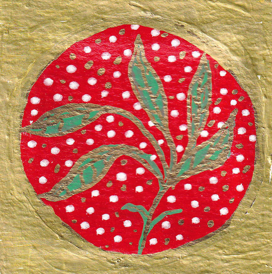 3" x 3" Original Artwork on Canvas - 20 - 50% off Christmas Sale - Now $12.50