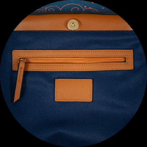 Joyful Art Made in Canada Vegan Leather Tote Bag: Enchanted Garden