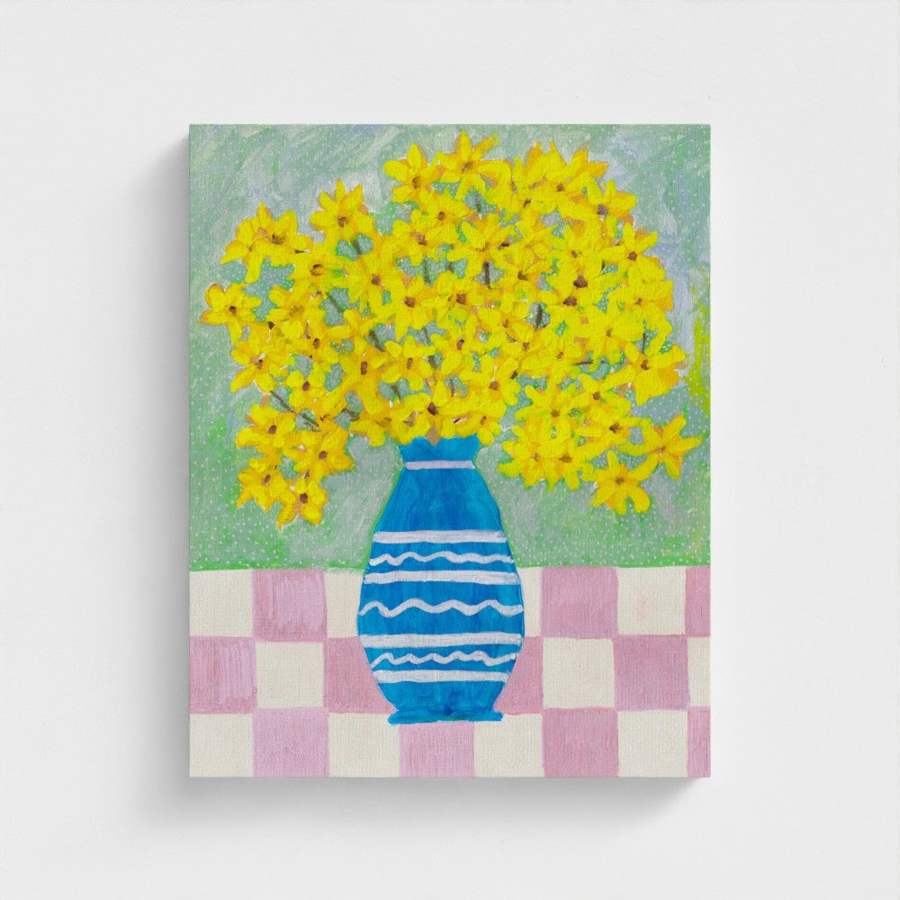 Wrapped Canvas Print 24 X 30" Forsythia Blooms