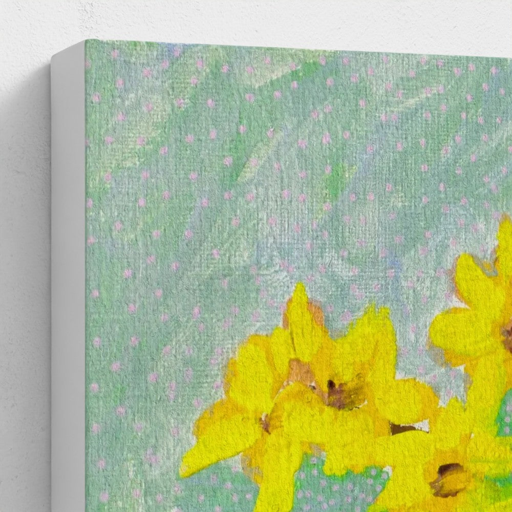 Wrapped Canvas Print 24 X 30" Forsythia Blooms