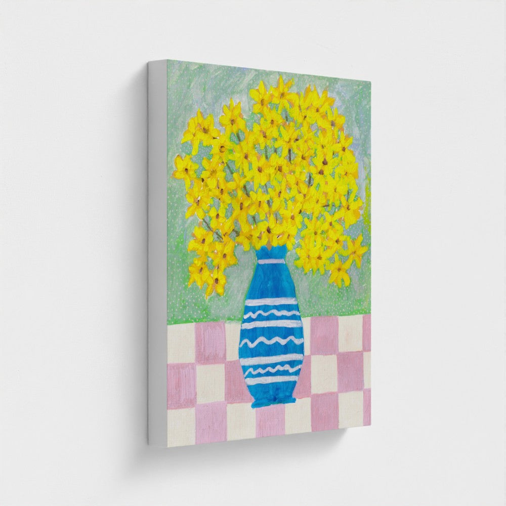 Wrapped Canvas Print 24 X 30" Forsythia Blooms