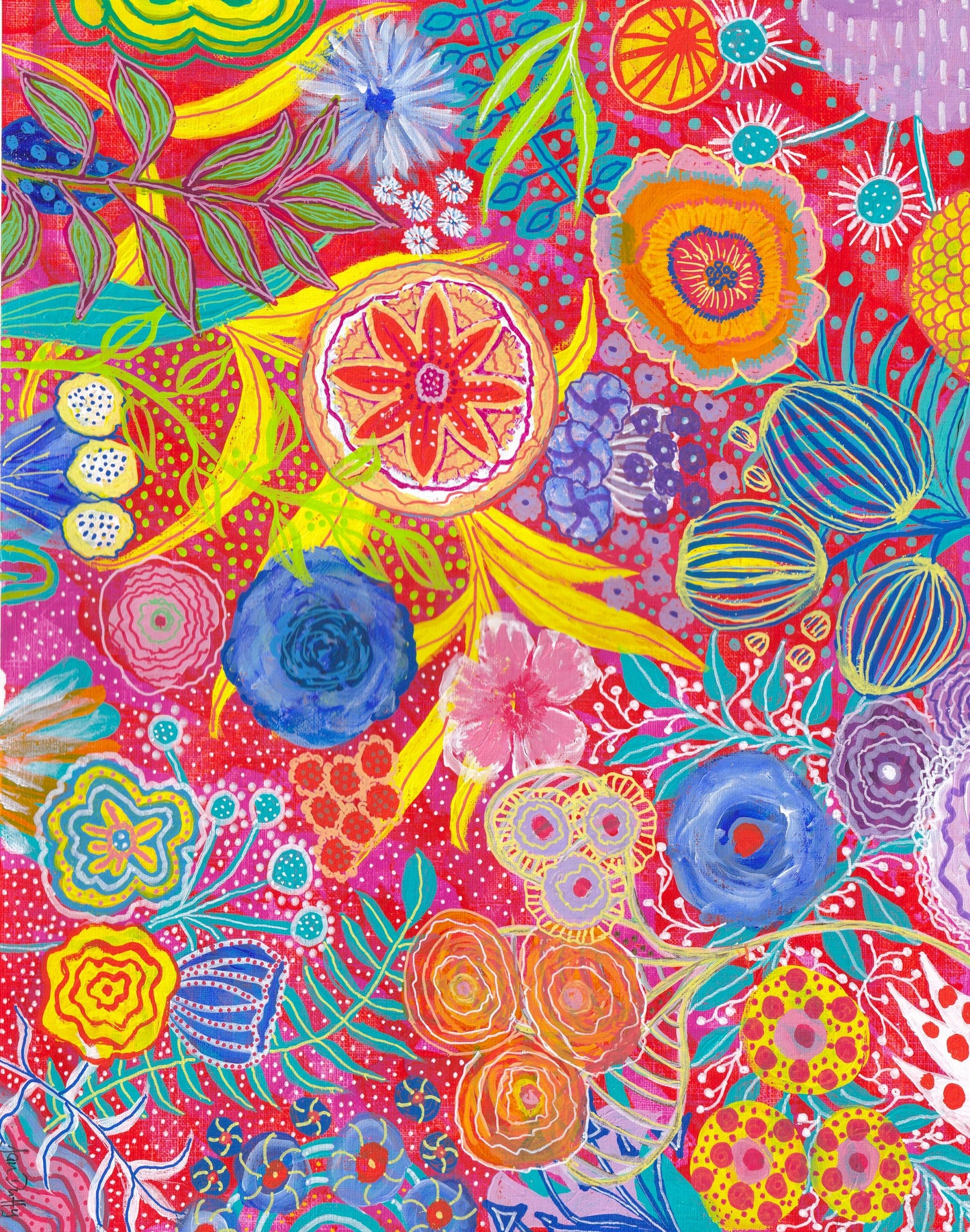 Wrapped Canvas Print 16" X 20" Enchanted Garden