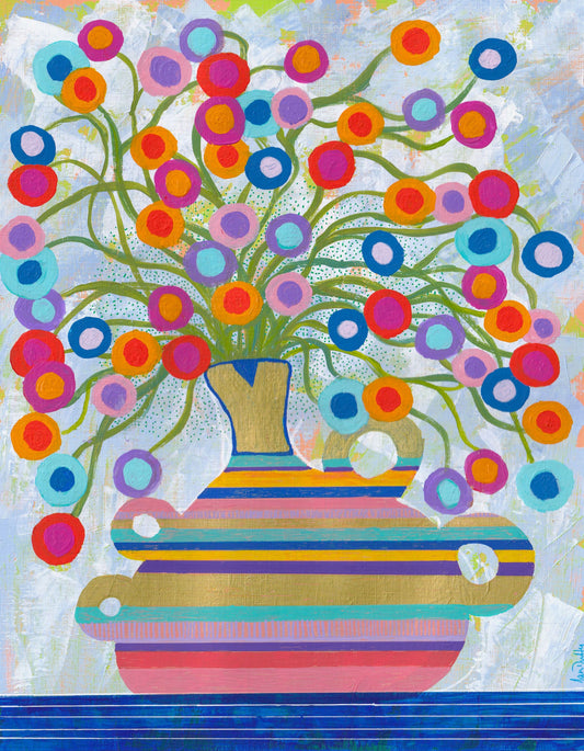 Wrapped Canvas Print 16" X 20" Gotta Love That Vase