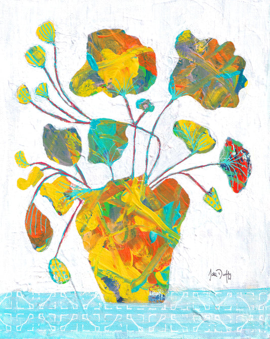 MULTI-COLOURED FLOWERS ON WHITE #2