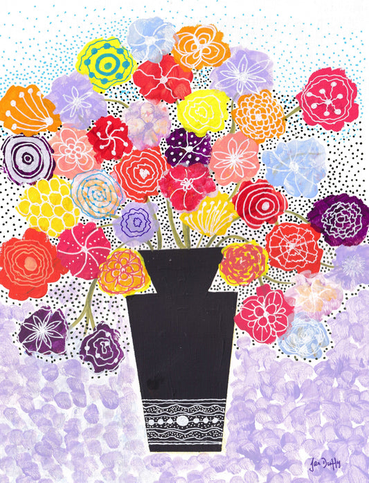 Wrapped Canvas Print 16" X 20" Polka Dots and Lace